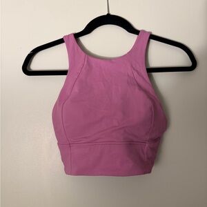 Lulu Lemon Pink High-Neck Sports Bra